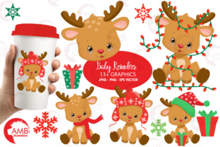 Baby Reindeer Clipart: Festive Illustrations for Handmade Crafters