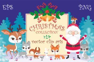 Christmas Collection: Cute Animals & Santa Illustrations