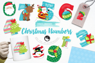 Christmas Numbers Illustrations