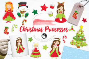 Christmas Princesses Illustrations