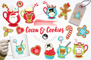 Cocoa Cookies Set Illustrations