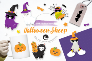 Halloween Sheep Set Graphics and Illustrations
