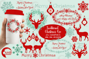 Reindeer Embell Clipart: Festive Illustrations for Real Design Work