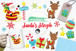Santa’s Sleigh Graphics Pack: Festive Illustrations