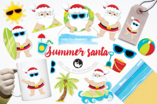 Summer Santa Illustrations