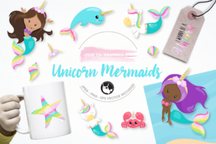Unicorn Mermaid Graphics and Illustrations