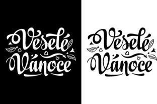 Vesele Vanoce. Xmas Card Illustrations